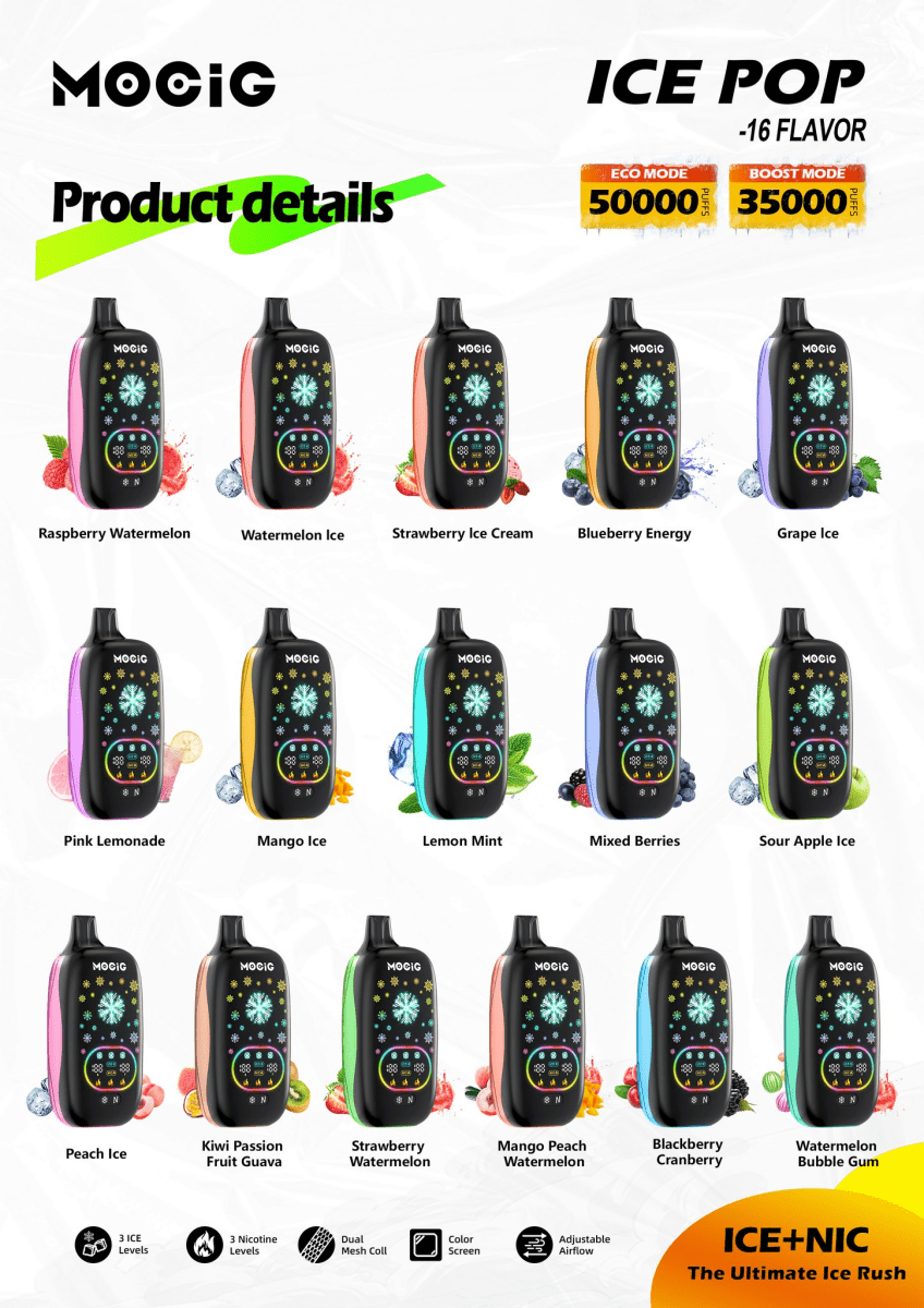 MOCIG ICE POP 50000 Puffs Disposable Vape Wholesale - [VapzVape]