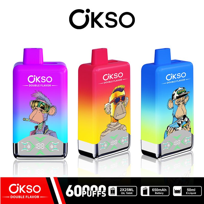 OKSO Double Flavors 60000 Puffs Disposable Vape Wholesale Vapz Vape Wholesale OKSO Double Flavors 60000 Puffs Disposable Vape Wholesale Vapz Vape Wholesale