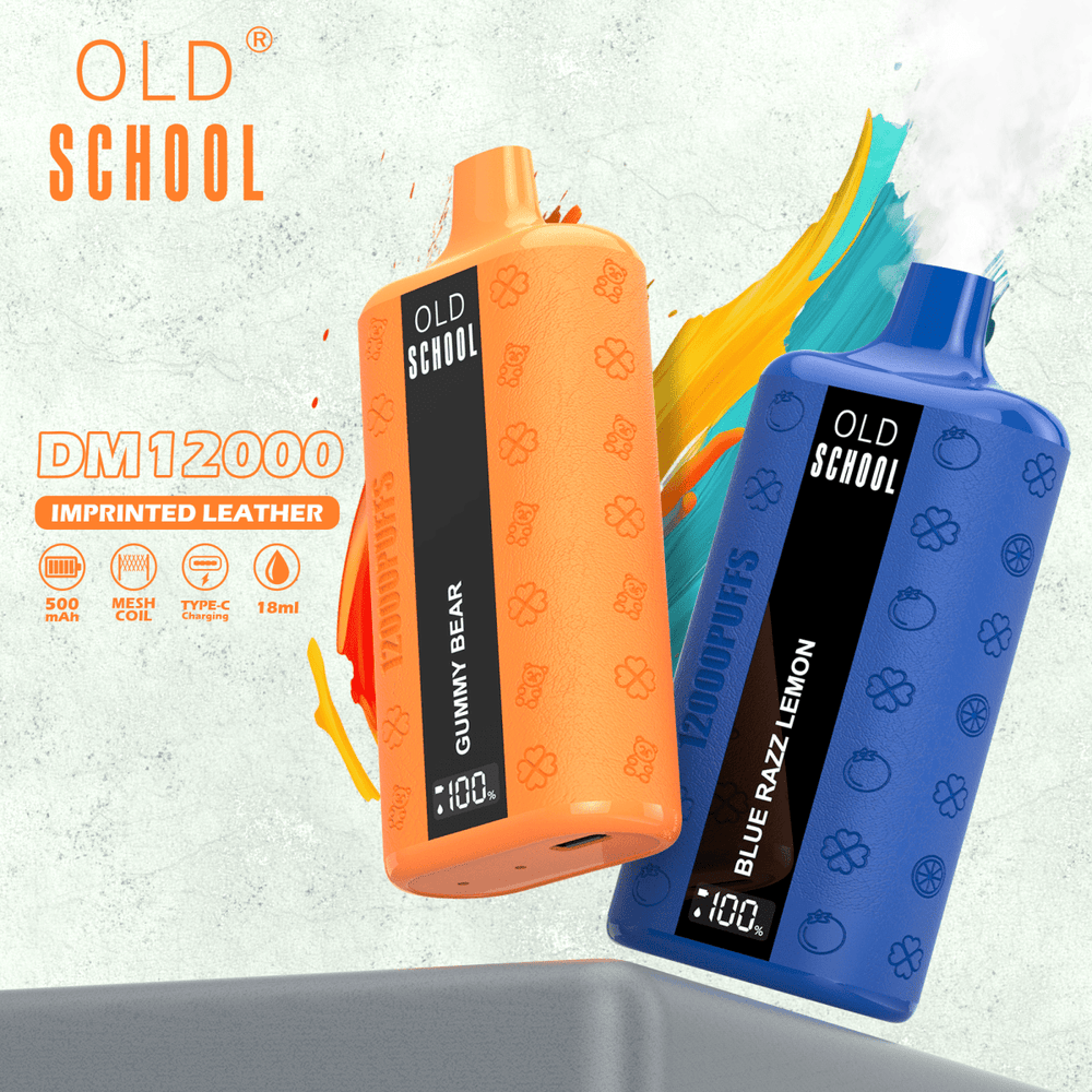 OLD School Leather 12000 Puffs Disposable Vape Wholesale - [VapzVape]
