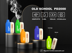 OLD School PD2000 Puffs Disposable Vape Wholesale - [VapzVape]