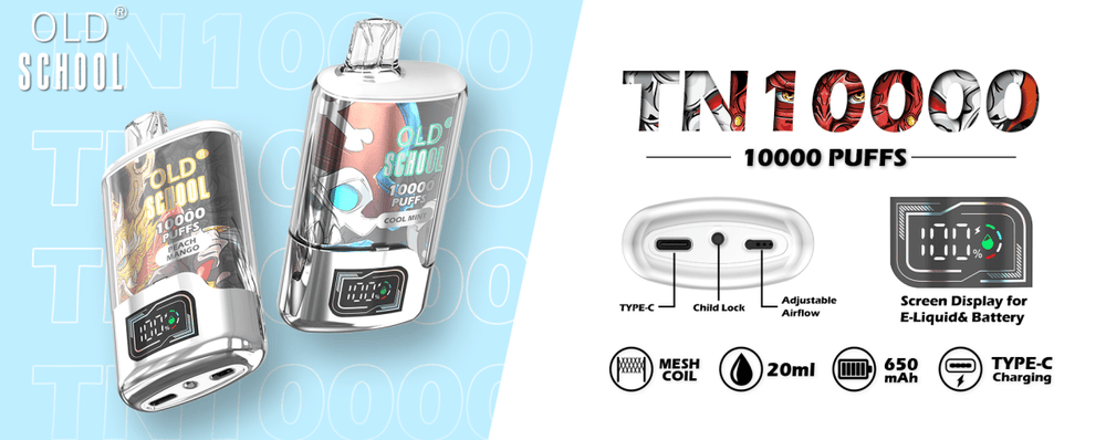 OLD School TN10000 Puffs Disposable Vape Wholesale - [VapzVape]