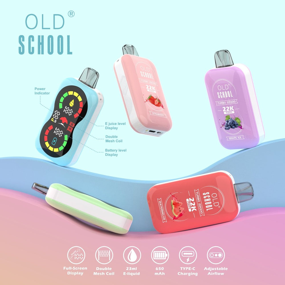 OLD School Turbo 22000 Puffs Disposable Vape Wholesale Vapz Vape Wholesale OLD School Turbo 22000 Puffs Disposable Vape Wholesale Vapz Vape Wholesale