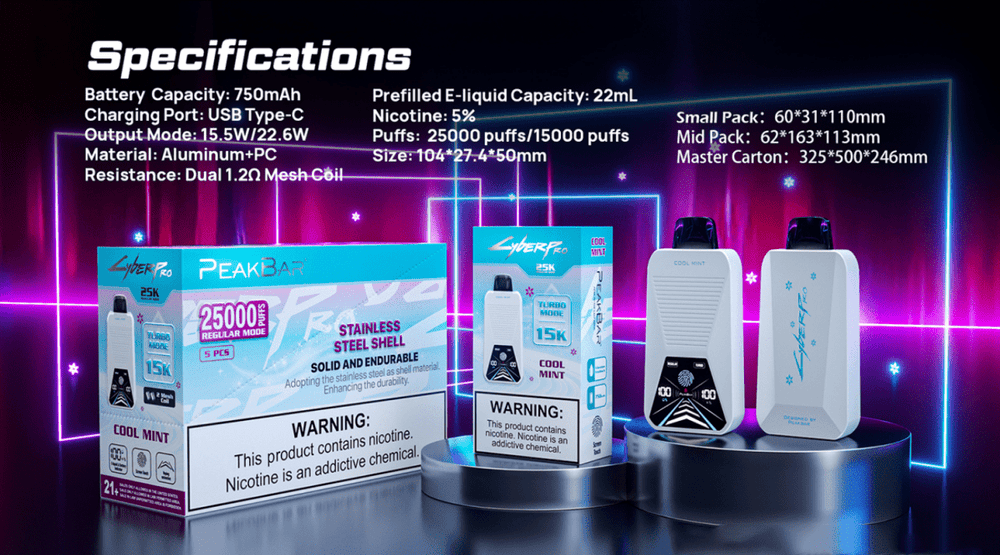 PEAKBAR CyberPro 25000 Puffs Disposable Vape Wholesale - [VapzVape]