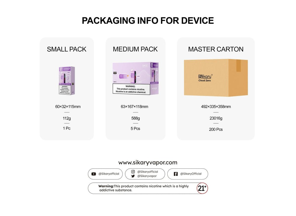 Sikary Cloud Zero 50000 Puffs Smoke-Free Disposable Vape Wholesale - [VapzVape]