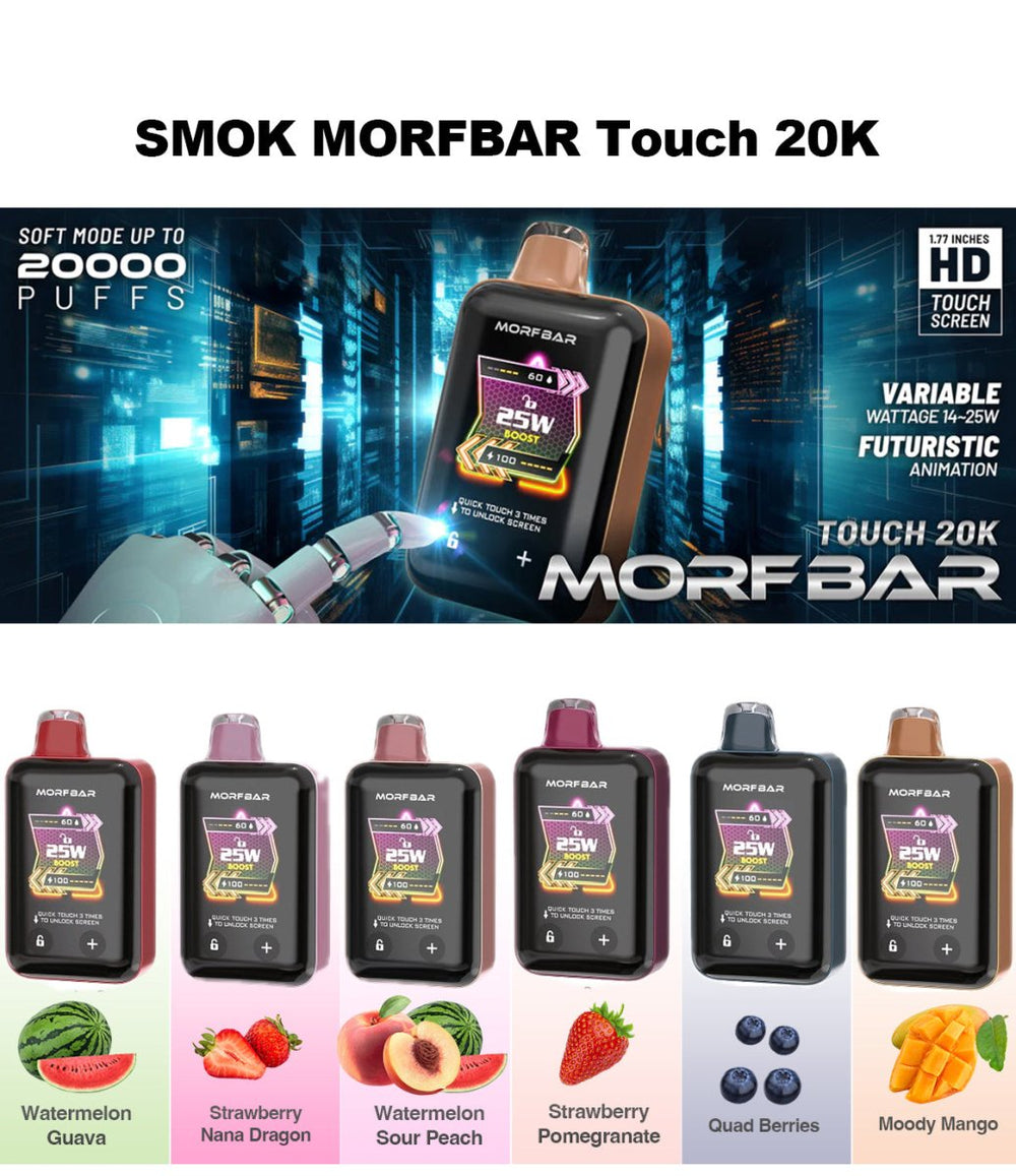 SMOK MORF BAR Touch 20000 Puffs Disposable Vape Wholesale Vapz Vape Wholesale SMOK MORF BAR Touch 20000 Puffs Disposable Vape Wholesale Vapz Vape Wholesale