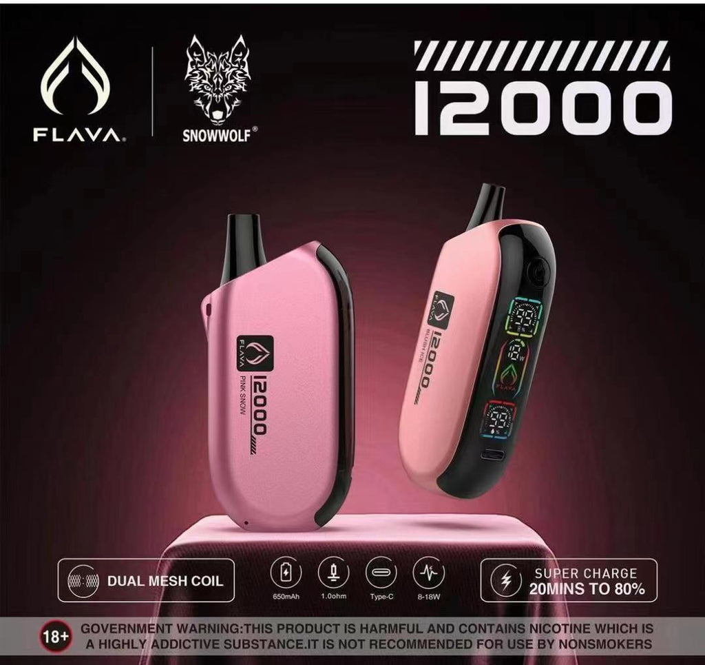 SNOWWOLF X FLAVA 12000 Puffs Disposable Vape Wholesale Vapz Vape Wholesale SNOWWOLF X FLAVA 12000 Puffs Disposable Vape Wholesale Vapz Vape Wholesale