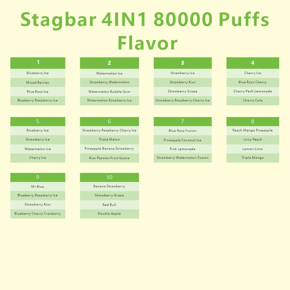 EU Warehouse Stagbar 4IN1 80000 Puffs Disposable Vape Wholesale - [VapzVape]