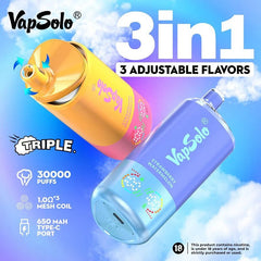 Vapsolo Triple 30000 Puffs Disposable Vape Wholesale - Vapz Vape Wholesale