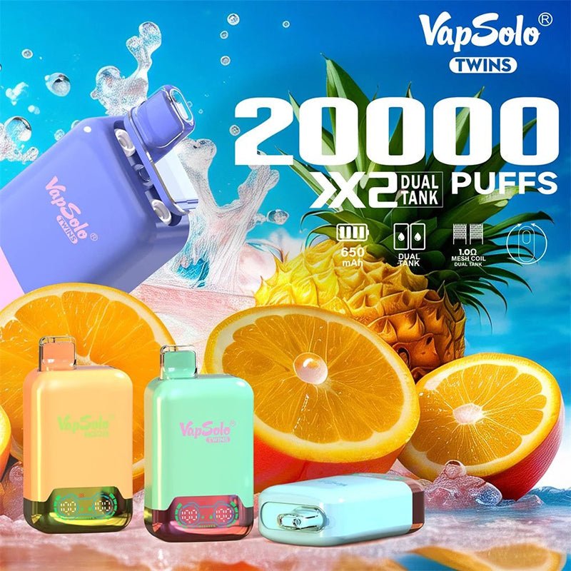 Vapsolo Twins 20000 Puffs Disposable Vape Wholesale - Vapz Vape Wholesale