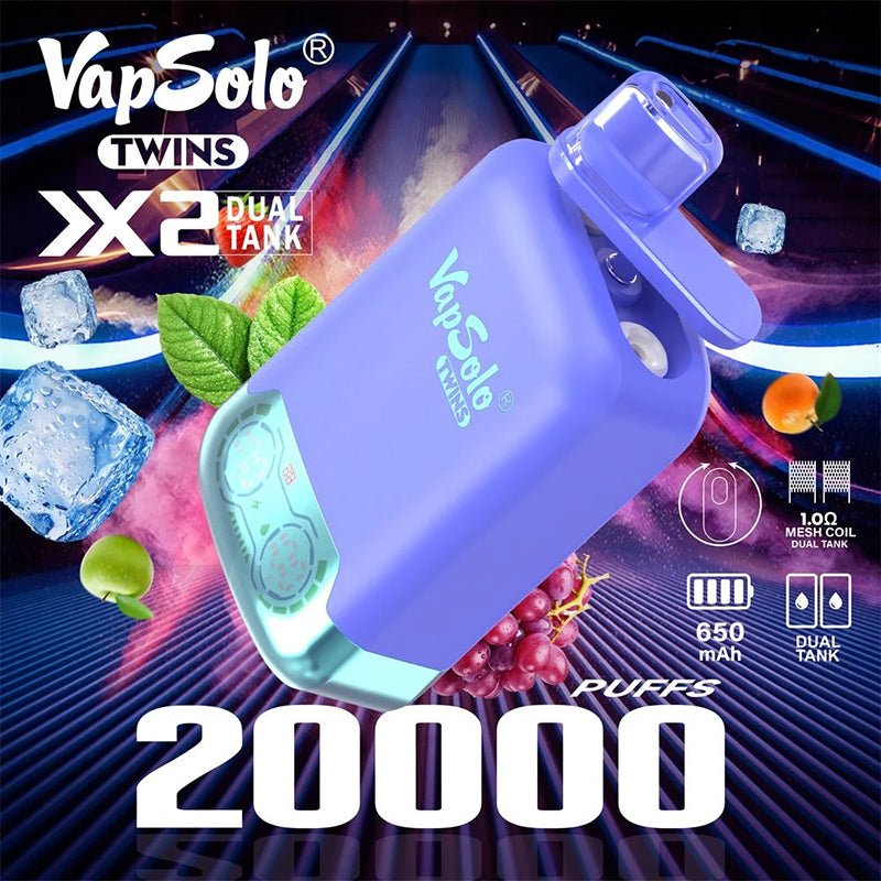 Vapsolo Twins 20000 Puffs Disposable Vape Wholesale - Vapz Vape Wholesale