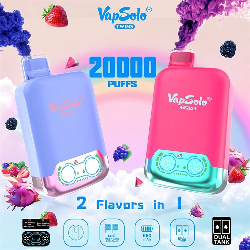 Vapsolo Twins 20000 Puffs Disposable Vape Wholesale - Vapz Vape Wholesale