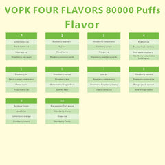 EU Warehouse VOPK FOUR FLAVORS 80000 Puffs Disposable Vape Wholesale - [VapzVape]