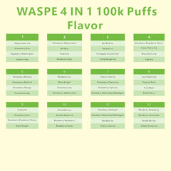 EU Warehouse WASPE 4 in 1 100k Puffs Disposable Vape Wholesale - [VapzVape]