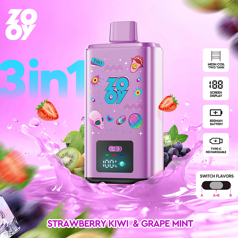 EU Warehouse ZOOY 3IN1 150k Puffs Disposable Vape Wholesale - [VapzVape]